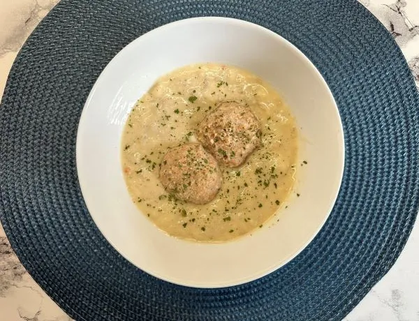 karalábéfőzelék húsgombóccal recept